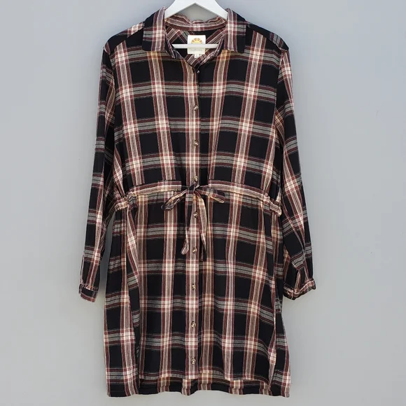 c&c california shirt dress C&C California Plaid Shirt Dress Women's Size Large